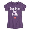 thumbnail image 1 of Instant Message - Grandma Heart Best Buddy - Toddler & Youth Girls Short Sleeve Graphic T-Shirt, 1 of 6