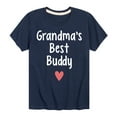 thumbnail image 1 of Instant Message - Grandma Heart Best Buddy - Toddler & Youth Short Sleeve Graphic T-Shirt, 1 of 6