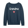 thumbnail image 1 of Instant Message - Grandma Heart - Women's Lightweight French Terry Long Sleeve Shirt, 1 of 6