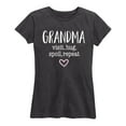 thumbnail image 1 of Instant Message - Grandma Visit Hug Repeat - Women's Short Sleeve Graphic T-Shirt, 1 of 5