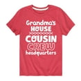 thumbnail image 1 of Instant Message - Grandma's House Cousin Crew - Toddler And Youth Short Sleeve Graphic T-Shirt, 1 of 6