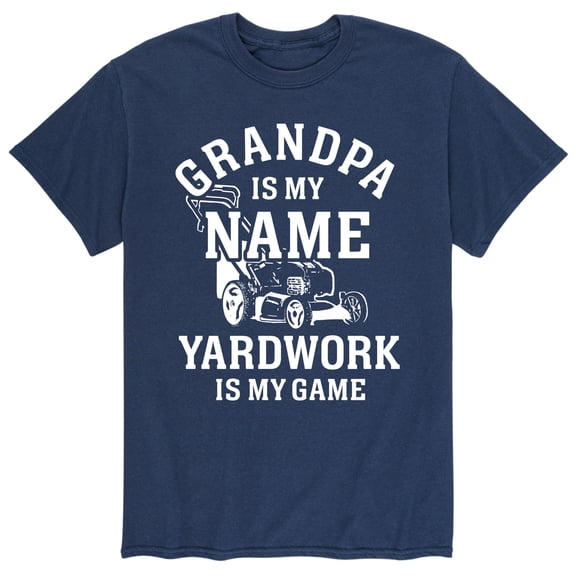 Instant Message - Grandpa Name Yard Work Game - Men's Short Sleeve Graphic T-Shirt