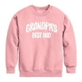 thumbnail image 1 of Instant Message - Grandpas Best Bud - Toddler & Youth Crewneck Fleece Sweatshirt, 1 of 5