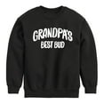 thumbnail image 1 of Instant Message - Grandpas Best Bud - Toddler & Youth Crewneck Fleece Sweatshirt, 1 of 6