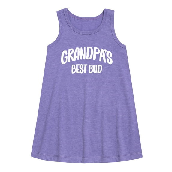 Instant Message - Grandpas Best Bud - Toddler & Youth Girls A-line Dress