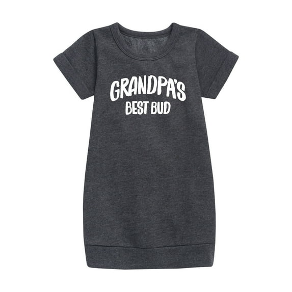 Instant Message - Grandpas Best Bud - Toddler & Youth Girls Fleece Dress