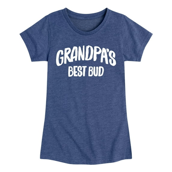 Instant Message - Grandpas Best Bud - Toddler & Youth Girls Short Sleeve Graphic T-Shirt