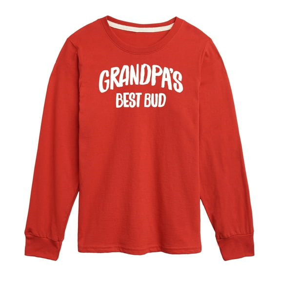 Instant Message - Grandpas Best Bud - Toddler & Youth Long Sleeve Graphic T-Shirt