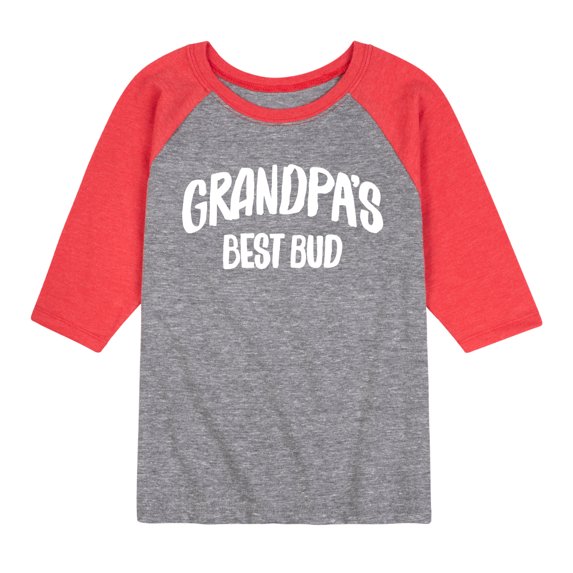 Instant Message - Grandpas Best Bud - Toddler & Youth Raglan Graphic T-Shirt