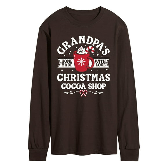 Instant Message - Grandpas Christmas Cocoa Shop - Men's Long Sleeve Graphic T-Shirt