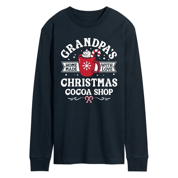 Instant Message - Grandpas Christmas Cocoa Shop - Men's Long Sleeve Graphic T-Shirt