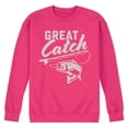 thumbnail image 1 of Instant Message - Great Catch - Fishing, Hunting, Camping - Men's Crew Neck Fleece Pullover, 1 of 5