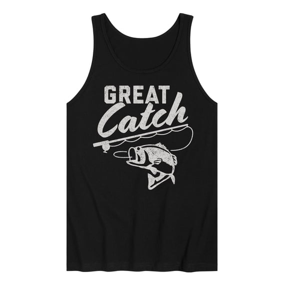 Instant Message - Great Catch - Fishing, Hunting, Camping - Men's Jersey Tank Top