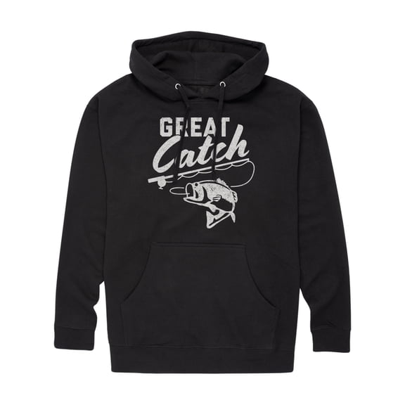Instant Message - Great Catch Graphic Fleece Pullover Hoodie