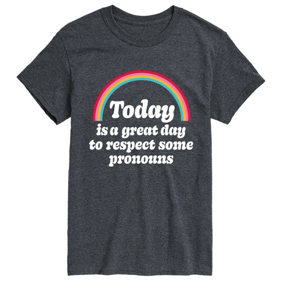Instant Message - Great Day to Respect Pronouns - Men's Short Sleeve Graphic T-Shirt