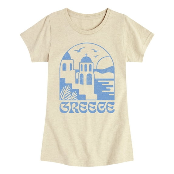 Instant Message - Greece - Youth Girls Fitted Short Sleeve T-Shirt