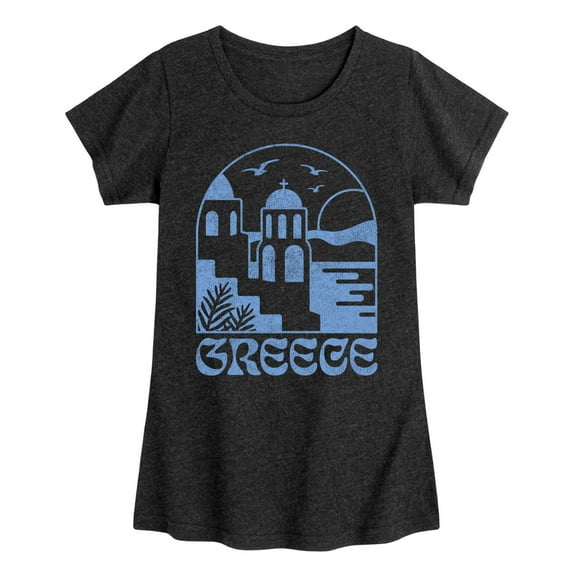 Instant Message - Greece - Youth Girls Fitted Short Sleeve T-Shirt