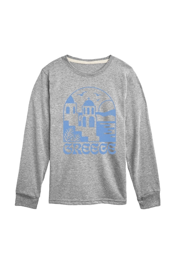 - Greece - Youth Boys Long Sleeve Graphic T-Shirt