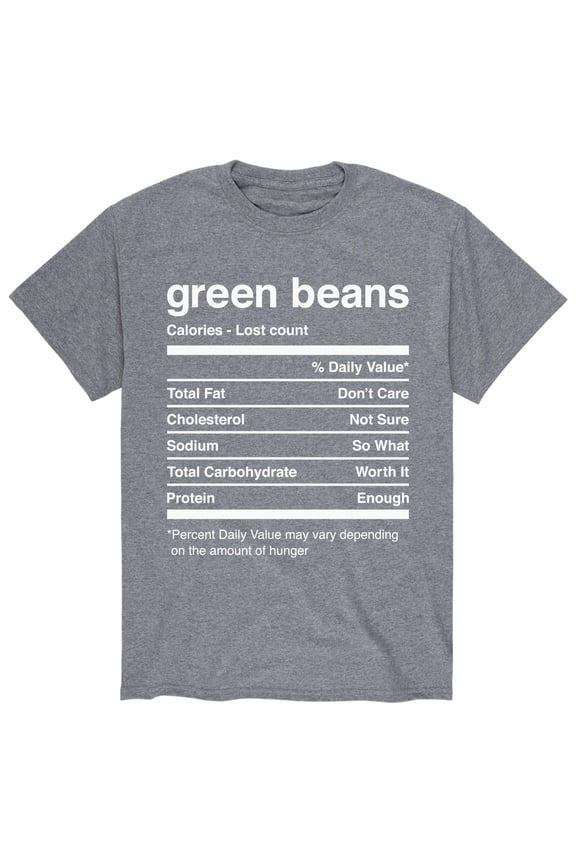 - Green Beans Nutritional Facts - Men's Short Sleeve Graphic T-Shirt