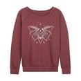 thumbnail image 1 of Instant Message - Grey Bat  - Women's Lightweight French Terry Long Sleeve Shirt, 1 of 6