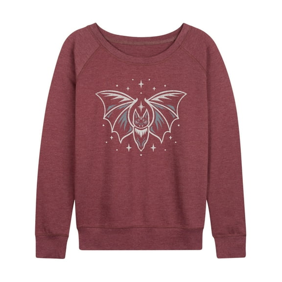 Instant Message - Grey Bat  - Women's Lightweight French Terry Long Sleeve Shirt