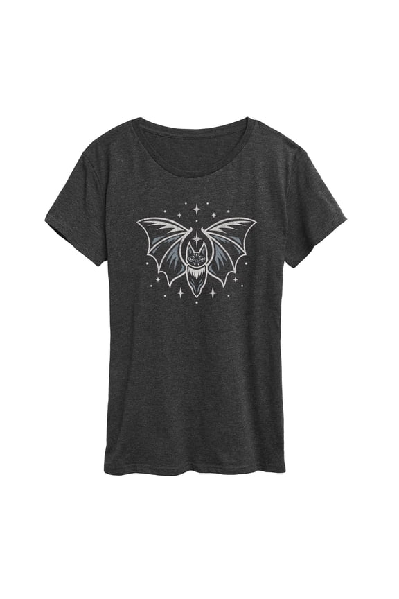 - Grey Bat Short Sleeve Graphic T-Shirt