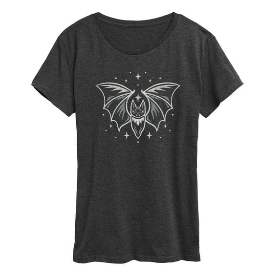Instant Message - Grey Bat - Women's Short Sleeve Graphic T-Shirt