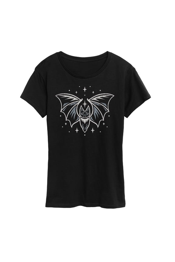 - Grey Bat Short Sleeve Graphic T-Shirt
