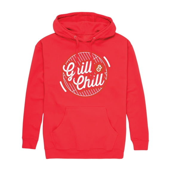 Instant Message - Grill And chill - Men's Pullover Hooded Fleece Sweatshirt