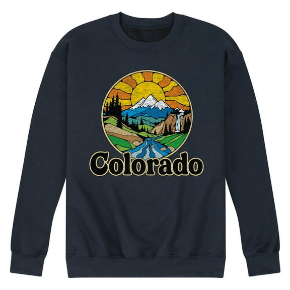 Instant Message - Groovy Colorado - Men's Crew Neck Fleece Pullover