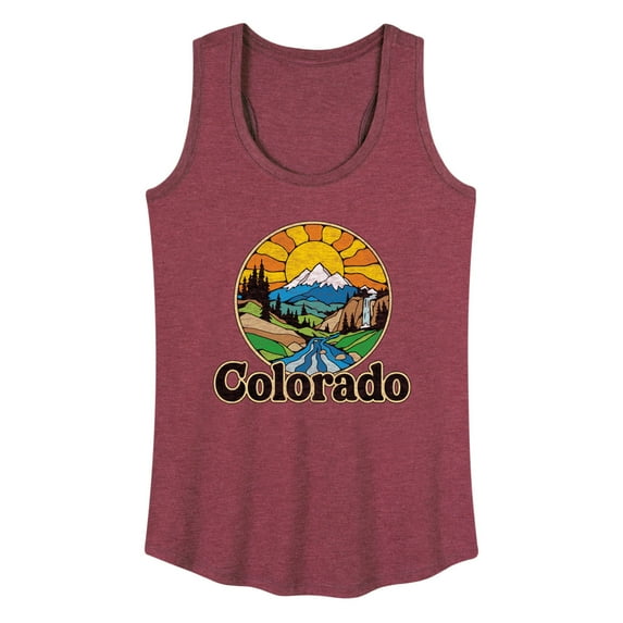 Instant Message - Groovy Colorado - Women's Racerback Tank Top