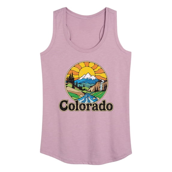 Instant Message - Groovy Colorado - Women's Racerback Tank Top