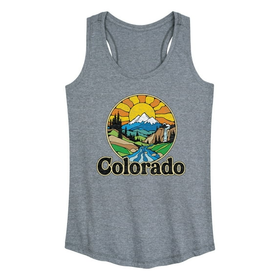 Instant Message - Groovy Colorado - Women's Racerback Tank Top