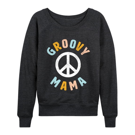 Instant Message - Groovy Mama - Women's French Terry Long Sleeve Pullover