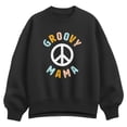 thumbnail image 1 of Instant Message - Groovy Mama - Women's Oversized Fleece Crew Sweatshirt, 1 of 3