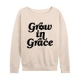 thumbnail image 1 of Instant Message - Grow In Grace - Women's Lightweight French Terry Long Sleeve Shirt, 1 of 6