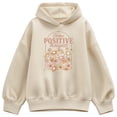 thumbnail image 1 of Instant Message - Grow Positive - Ladies Oversized Fleece Hoodie Sweatshirt, 1 of 4