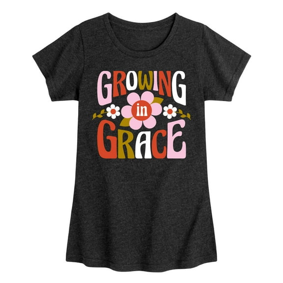 Instant Message - Growing In Grace - Toddler & Youth Girls Short Sleeve Graphic T-Shirt