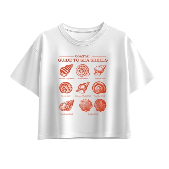 Instant Message - Guide to Sea Shells - Youth Girls Boxy T-Shirt