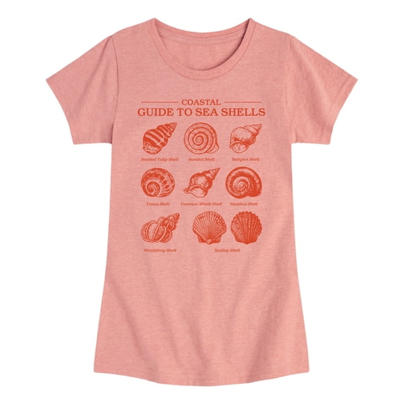 Instant Message - Guide to Sea Shells - Youth Girls Fitted Short Sleeve T-Shirt