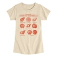 thumbnail image 1 of Instant Message - Guide to Sea Shells - Youth Girls Fitted Short Sleeve T-Shirt, 1 of 5