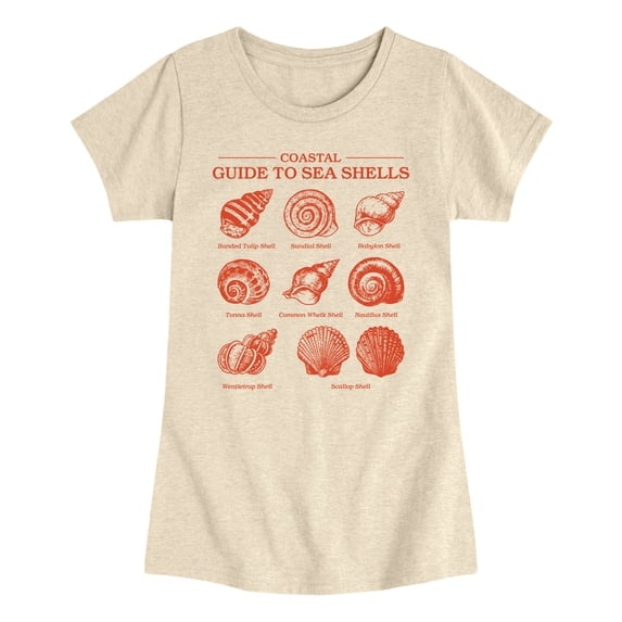 Instant Message - Guide to Sea Shells - Youth Girls Fitted Short Sleeve T-Shirt