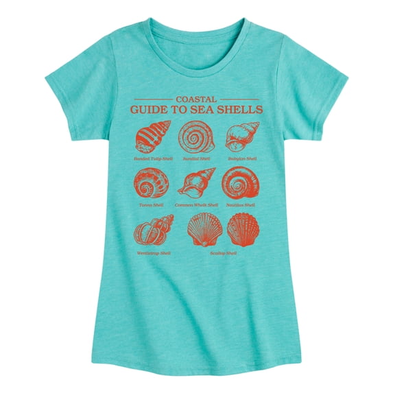 Instant Message - Guide to Sea Shells Fitted Short Sleeve Graphic T-Shirt