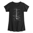thumbnail image 1 of Instant Message - Guitar Diagram - Youth Girls Short Sleeve T-shirt, 1 of 5