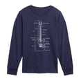 thumbnail image 1 of Instant Message - Guitar Diagram Long Sleeve Graphic T-Shirt, 1 of 5