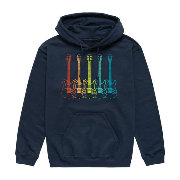 Instant Message - Guitar Lineup - Men's Pullover Hooded Fleece Sweatshirt
