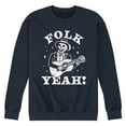thumbnail image 1 of Instant Message - Guitar Skeleton Folk Yeah - Men's Crew Neck Fleece Pullover, 1 of 6
