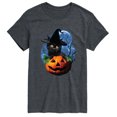 thumbnail image 1 of Instant Message - Halloween Black Cat Short Sleeve Graphic T-Shirt, 1 of 6