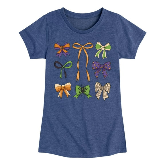 Instant Message - Halloween Bows -Youth Girls Short Sleeve T-Shirt