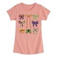 thumbnail image 1 of Instant Message - Halloween Bows -Youth Girls Short Sleeve T-Shirt, 1 of 5